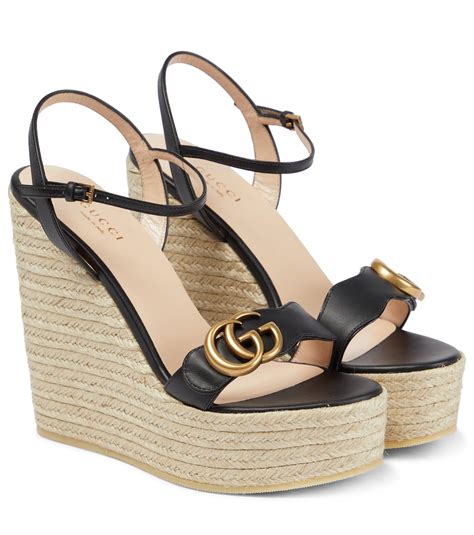 gucci espadrille femme|gucci espadrilles wedges.